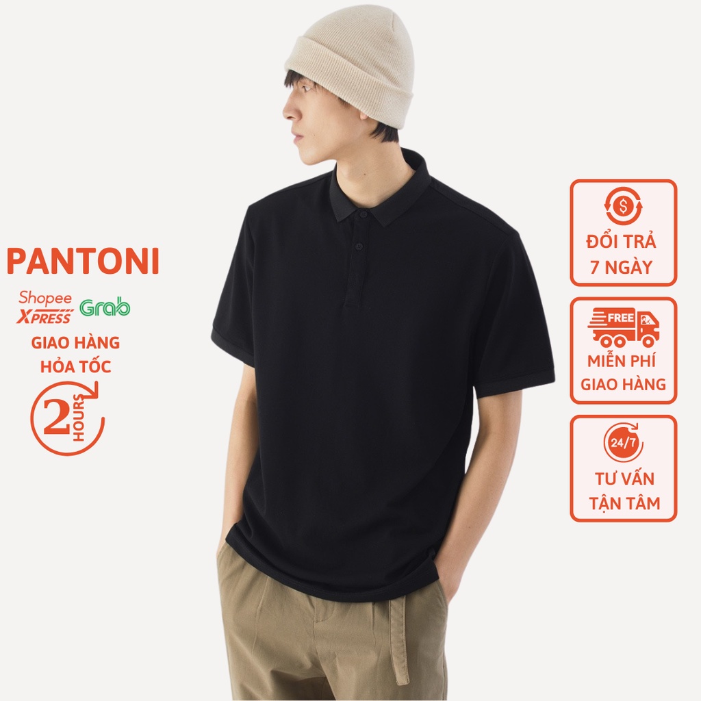 Áo thun nam ngắn tay cổ bẻ pantoni, Áo polo nam chất cotton cực tôn dáng, lịch sự, trẻ trung (ACB)