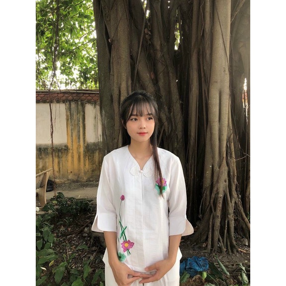 Đồ Lam Đi Chùa # Mẫu Tay Phối Tơ# Quần Áo Nữ