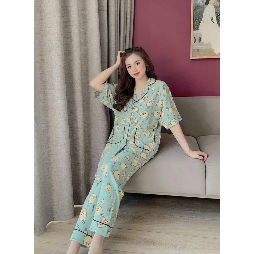 ĐỒ Ngù Pijama Quần Dài-canh dơi- Bộ Mặc Nhà Kate Thái Cao Cấp Hàng Loại 1 Mềm Mại, Thầm Hút Mồ Hôi 40ky-65ky