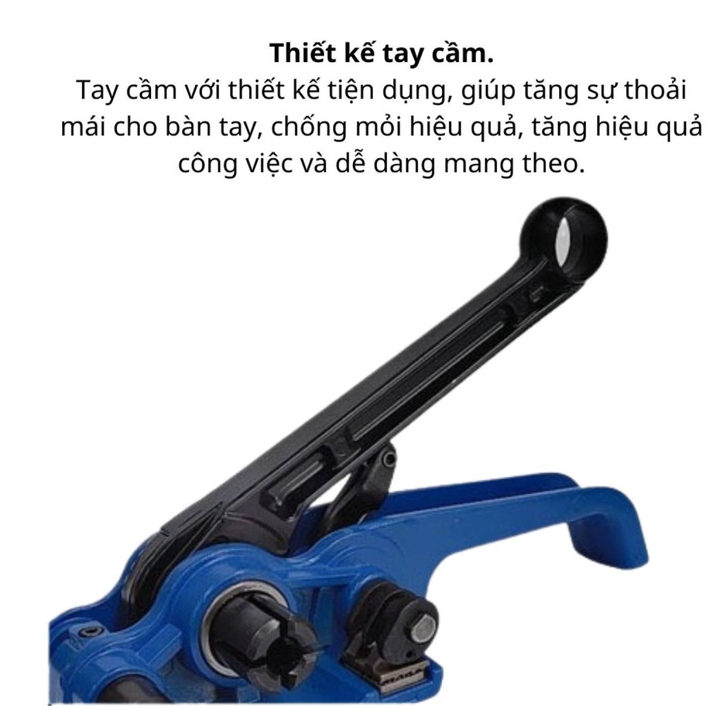 Kìm siết dây đai nhựa phiên bản cao cấp với lưỡi cắt và đầu bấm chắc chắn và bền bỉ hơn