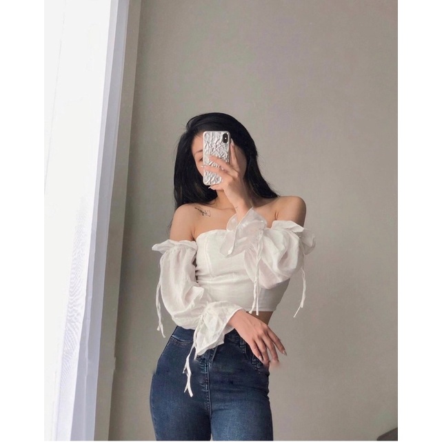 Áo Bèo 2 Dây Đũi Croptop Cúp Ngực, Áo Croptop Nữ Hàn Quốc