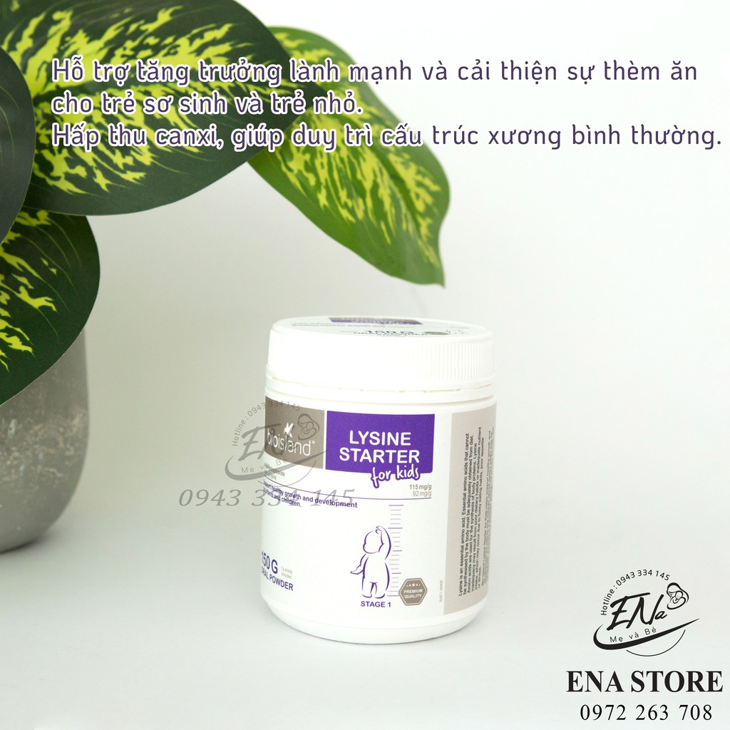 Bột Lysin Tăng Chiều Cao Bioisland Úc 150gr