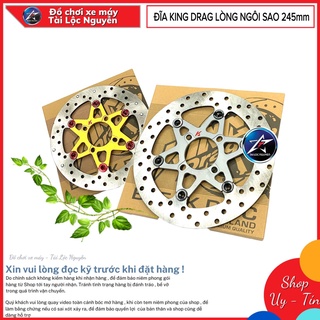 Đĩa thắng trước king drag size 245mm lòng nhôm ngôi sao