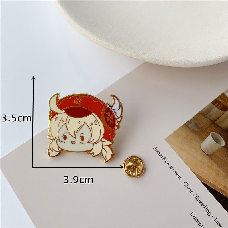 Ghim Cài Áo Kim Loại Hình Game Genshin Impact Zhongli Xiao Keqing