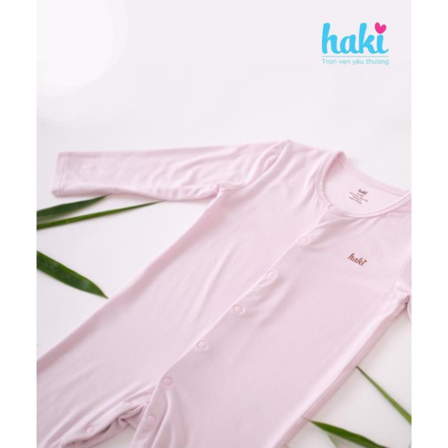 [] Bộ bodysuit dài tay vải sợi tre (Bamboo) chính hãng HAKI -BB007 ( Hàng Việt Nam xuất khẩu)