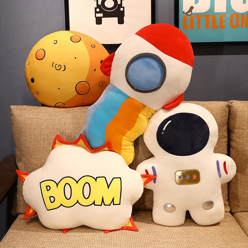 Gấu bông Thú Bông Du Hành Vũ Trụ Mặt Trăng Tên lửa Mềm Mịn Làm quà tặng siêu cute 40cm