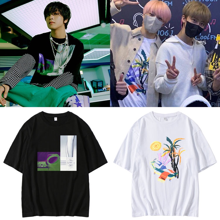 ÁO THUN COTTON Kpop NCT DREAM HAECHAN Kpop Quần Áo Áo Thun Nam/Nữ Ngắn Tay