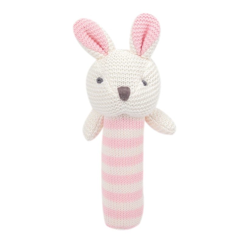 Bộ 2 Đồ Chơi Lục Lạc Hình Thú Hoạt Hình Nhồi Bông Mềm Mại Thoải Mái Cho Bé