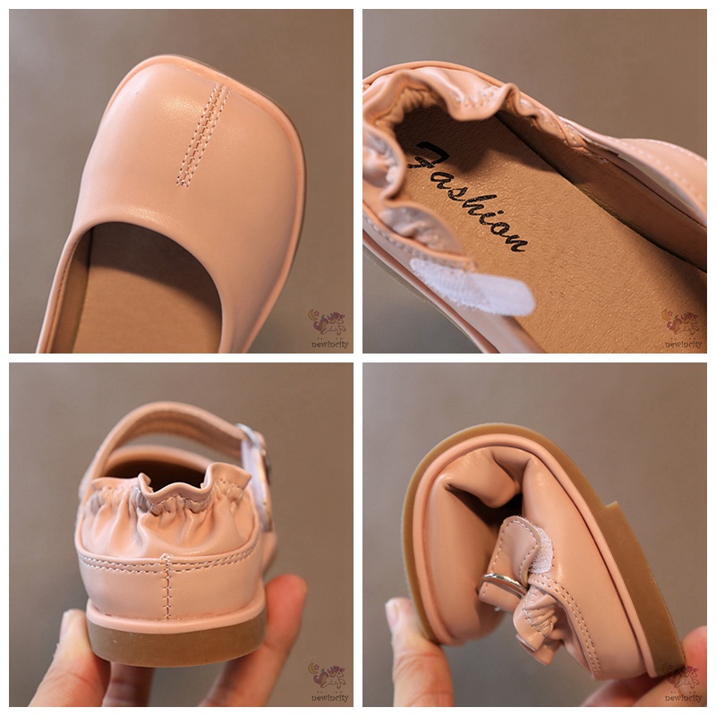 Giày Búp Bê Da Phong Cách Công Chúa Hàn Quốc Cho Bé Gái