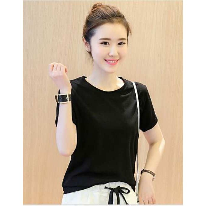 Áo Thun Cổ Tròn Nam - Nữ Màu Đen