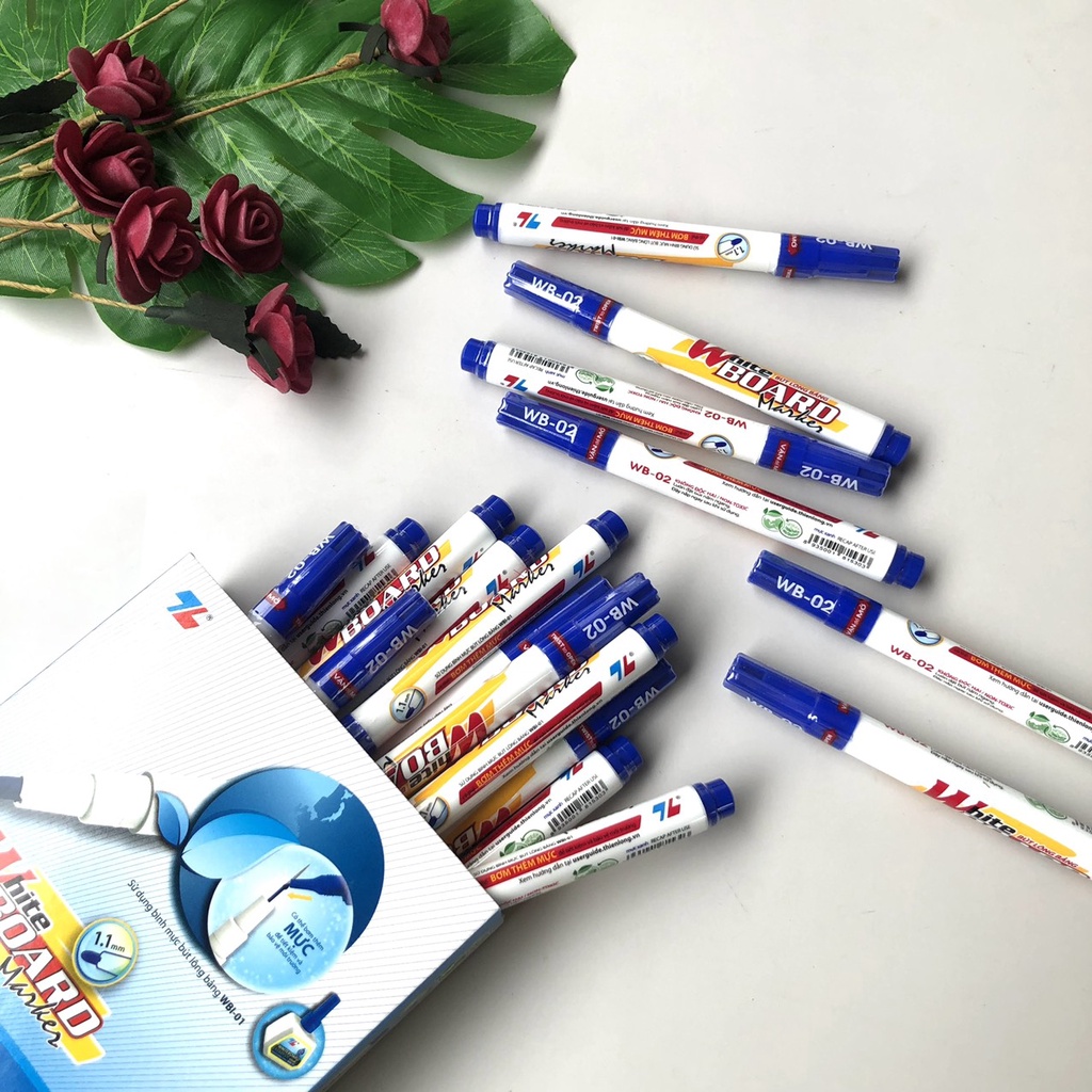 Bút lông bảng nhỏ Thiên Long WB02 dễ xóa- an toàn dành trẻ, nét viết 1.5mm, đầu bút 1.1 - vpp Diệp Lạc