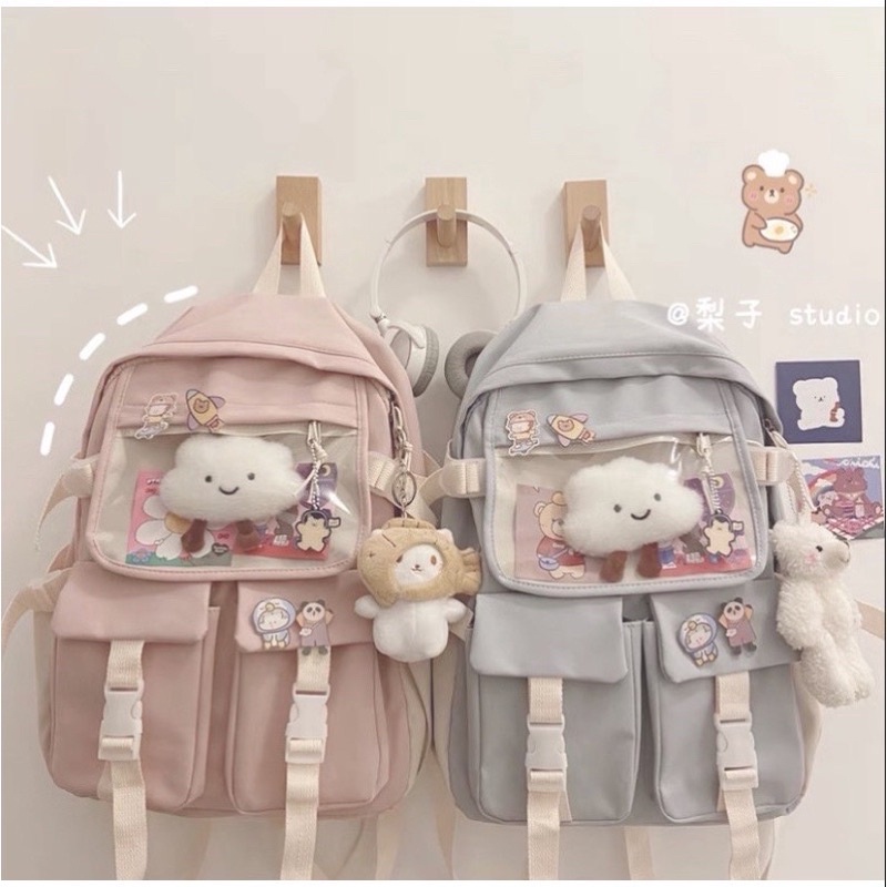 Balo ulzzang nữ thời trang hàn quốc BALO TÚI TRONG KHÓA