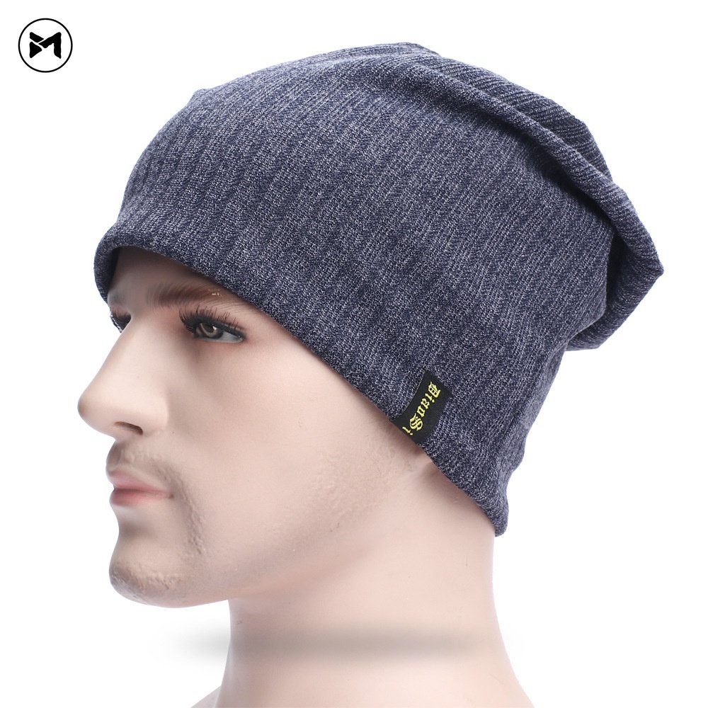 Mũ Len Dệt Kim In Chữ Thời Trang Thu Đông Cho Nam Nữ