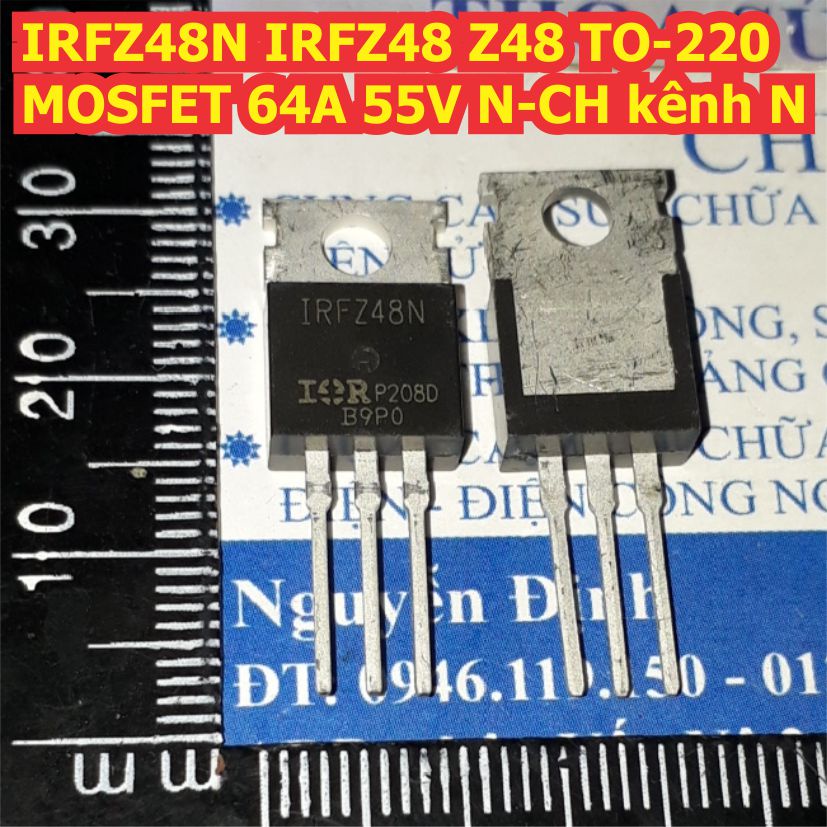 3 con IRFZ48N IRFZ48 Z48 TO-220 MOSFET 64A 55V N-CH kênh N kde8483