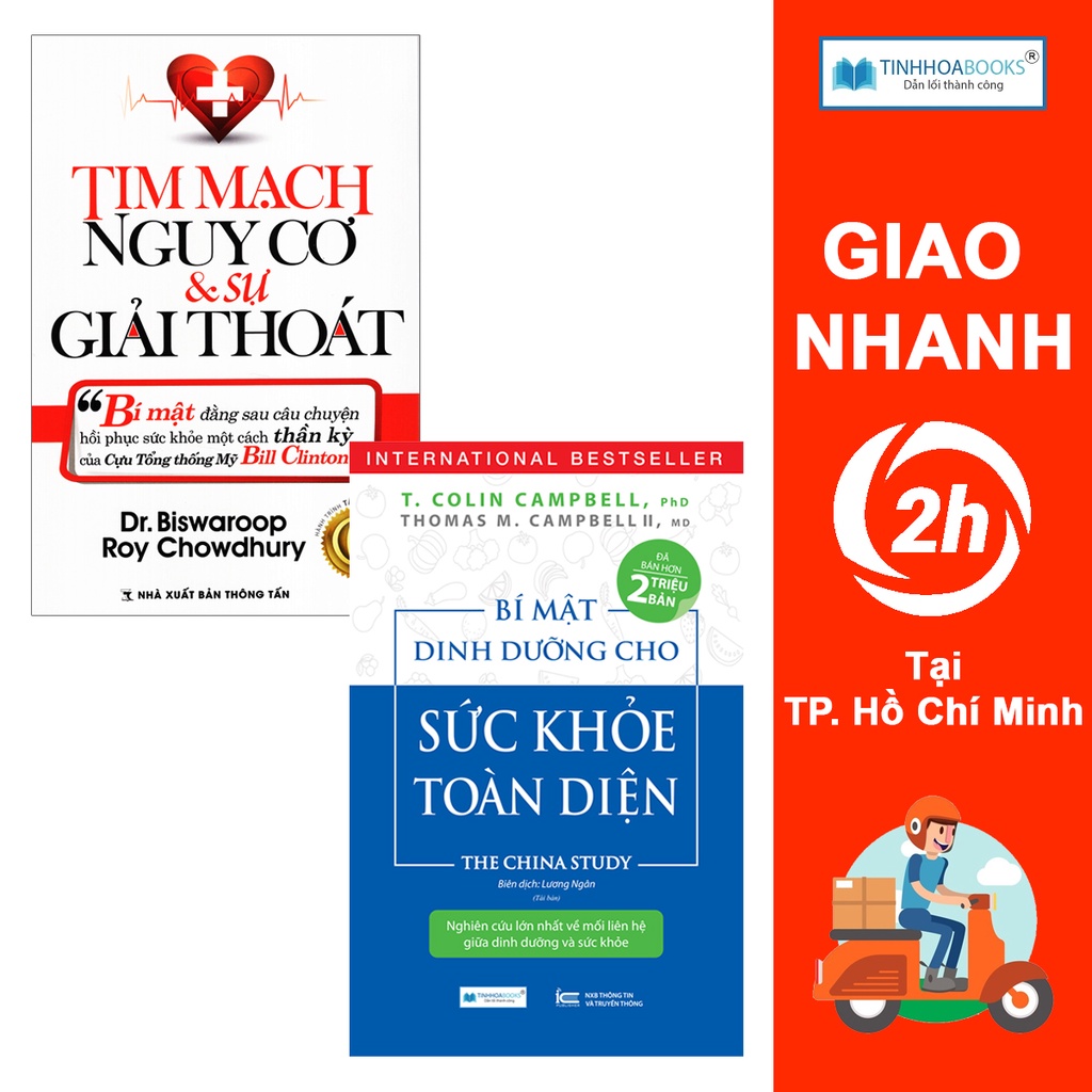 Sách - Combo Bí mật dinh dưỡng cho sức khỏe toàn diện + Tim mạch nguy cơ và sự giải thoát