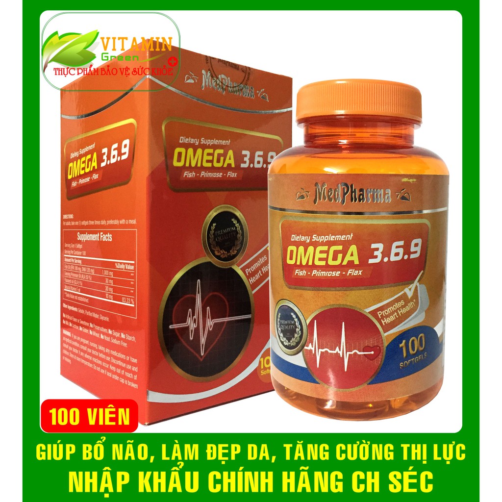 OMEGA 369 & DẦU HOA ANH THẢO, VITAMIN E GIÚP LÀM ĐẸP DA BỔ NÃO, BỔ MẮT | NHẬP KHẨU CHÍNH HÃNG CH CZECH