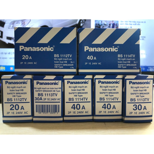 Cầu dao an toàn CB cóc Panasonic (CB Cóc đen) giá đã trừ chiết khấu