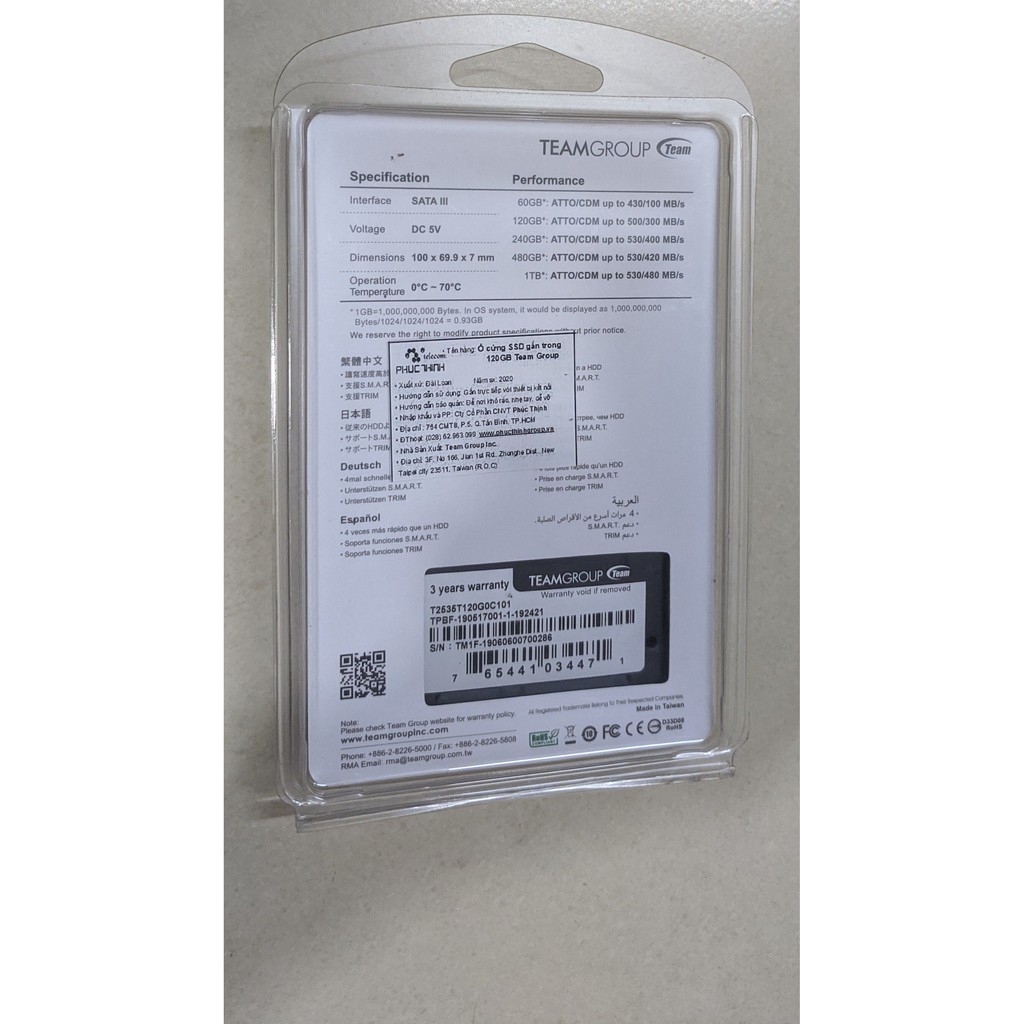 Ổ cứng SSD Team Group L5 LITE 120GB 2.5" Sata III - Bảo hành 3 năm đổi mới | BigBuy360 - bigbuy360.vn