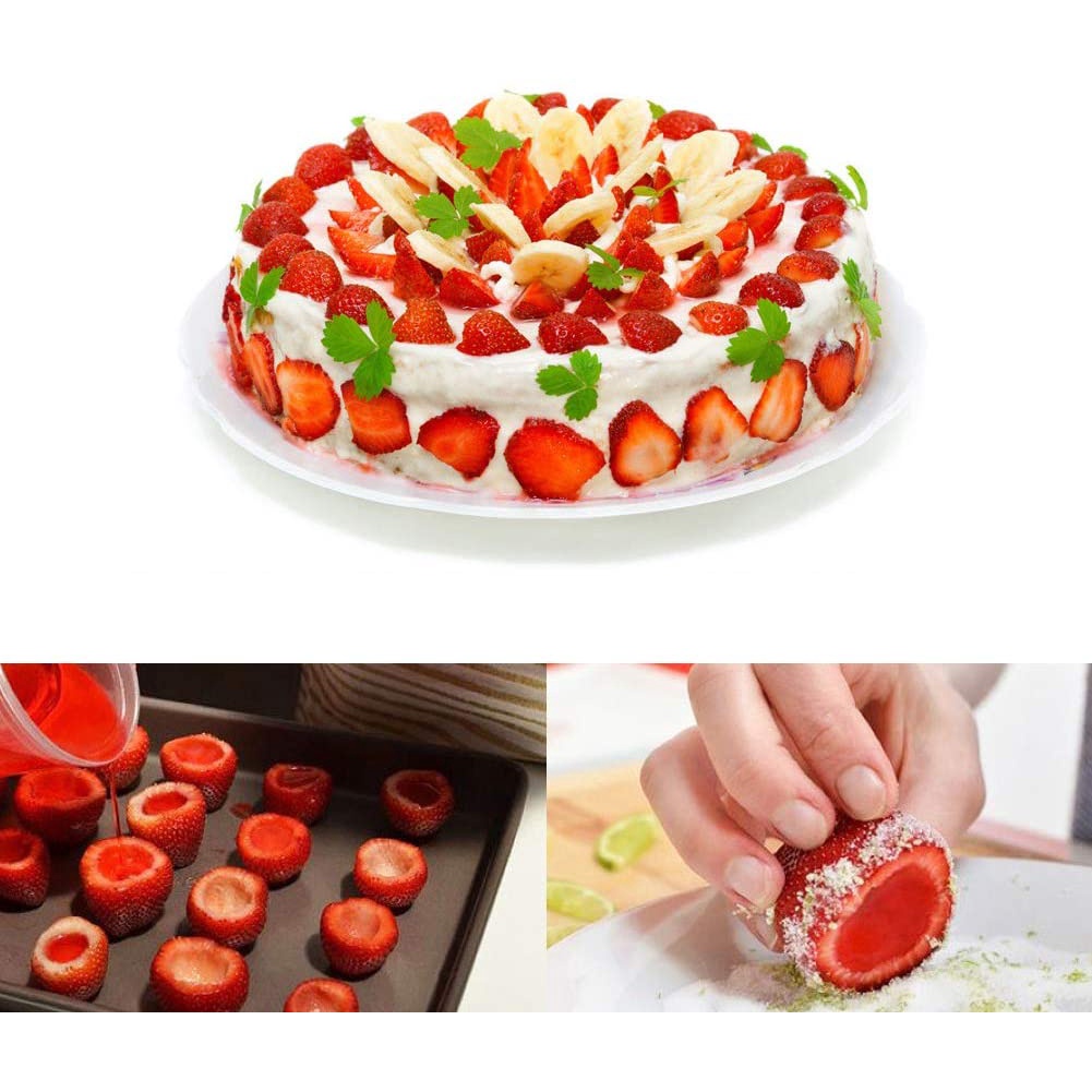 Dụng cụ lấy cuống dâu tây ANAEAT bằng thép không gỉ tiện lợi sáng tạo 9 × 4.8cm