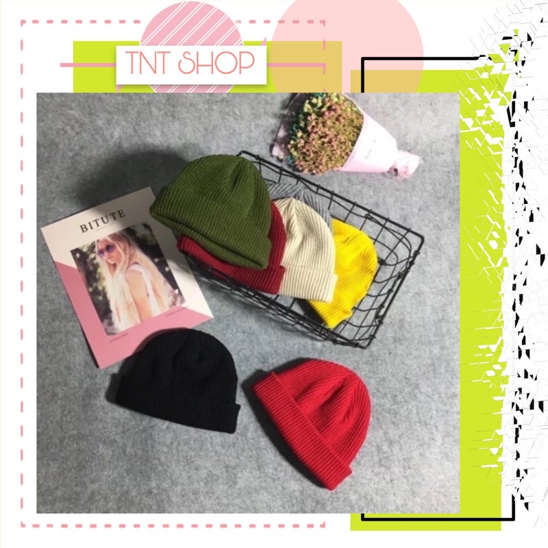 Mũ len beanie dáng ngắn