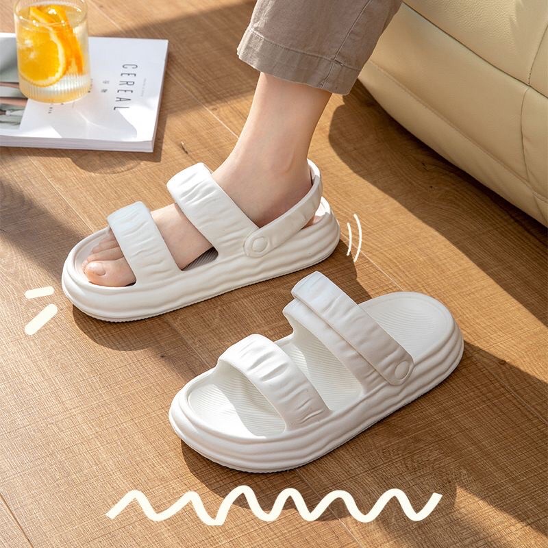 Dép Sandal nữ đế cao 4cm, dép quai hậu nữ chất liệu Eva