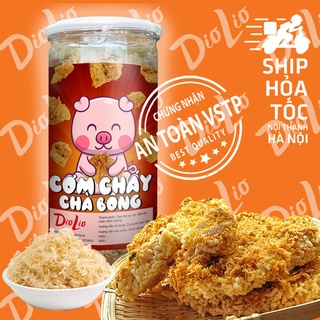 Cơm cháy chà bông Diolio hộp 300gr, giòn rụm, thơm ngon, đồ ăn vặt Hà Nội ATVSTP