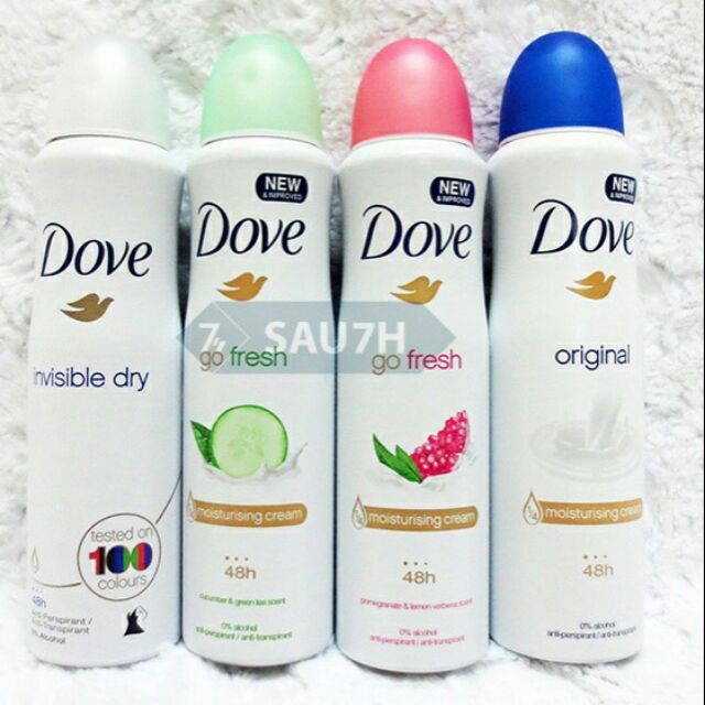 Combo 8 chai xịt khử mùi Dove