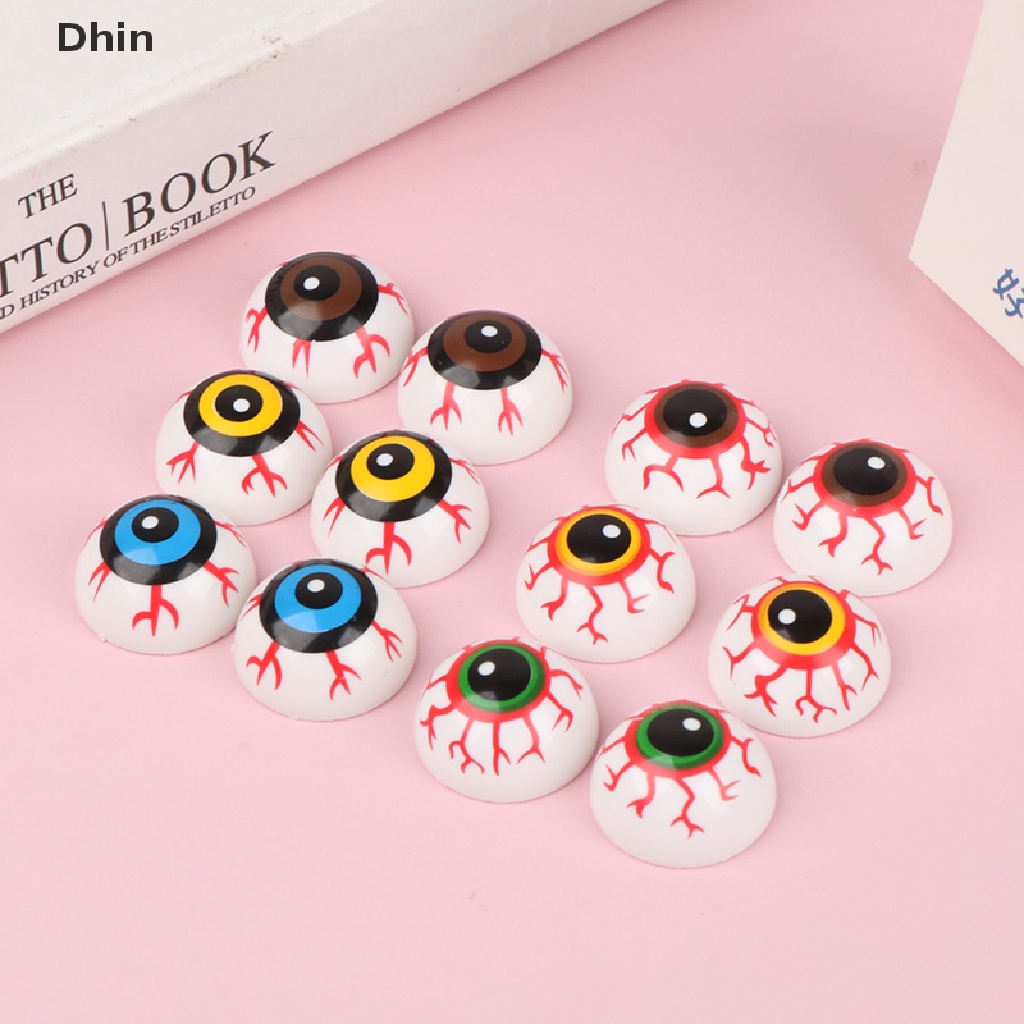 1 Cặp Bóng Mắt Nhựa Nửa Mắt Dùng Trang Trí Halloween / Búp Bê DIY