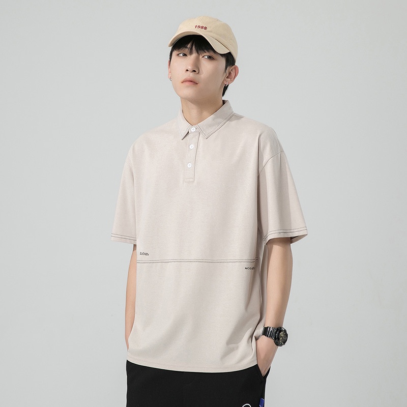 Áo thun POLO Cổ bẻ Nam Nữ Phối Viền Chỉ Nổi, Áo thun Polo Unisex chất liệu cá sấu cotton Chuẩn Form phong cách Hàn Quốc