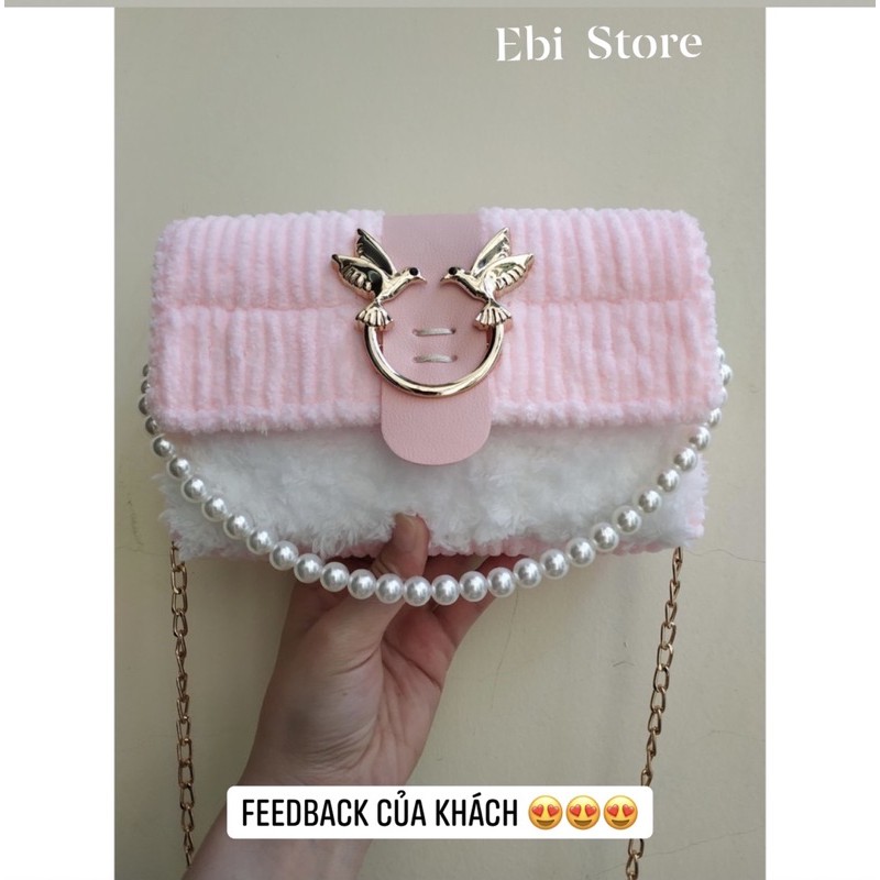 [Có Video HD] Túi Handmade Mác Cặp Chim Uyên Ương Mẫu Mới ❤️Ebi Store - Freeship❤️ Đầy Đủ Phụ Kiện Làm Túi Tự Đan DIY ❤️