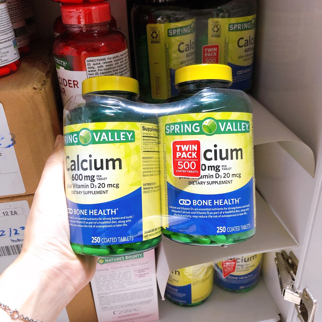 SPRING VALLEY Natural CALCIUM 600mg + VITAMIN D3 - 800 IU
