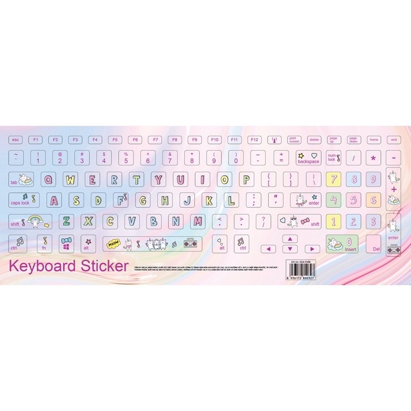 Decal - Sticker bàn phím laptop