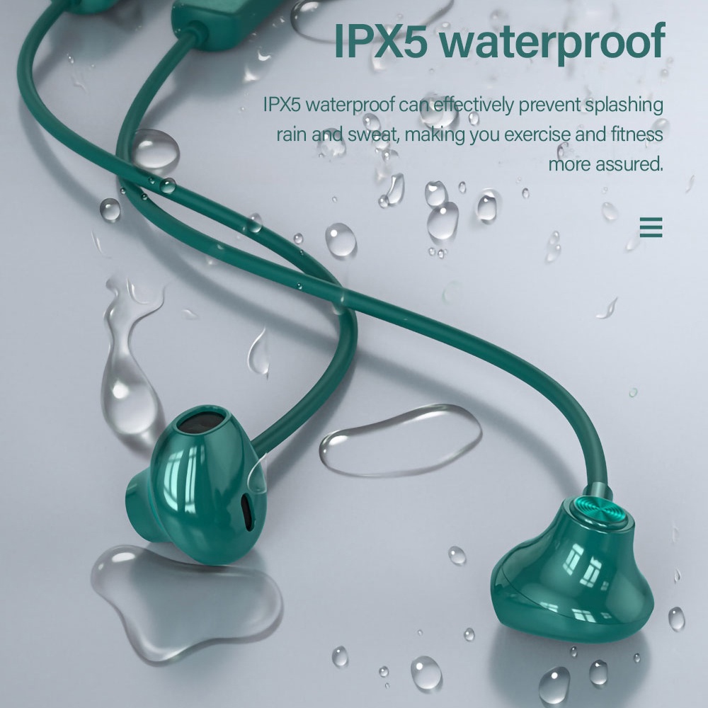 Tai Nghe Bluetooth 5.0 Không Dây Đeo Cổ Lenovo SH1 Chống Thấm Nước IPX5 Tích Hợp Mic