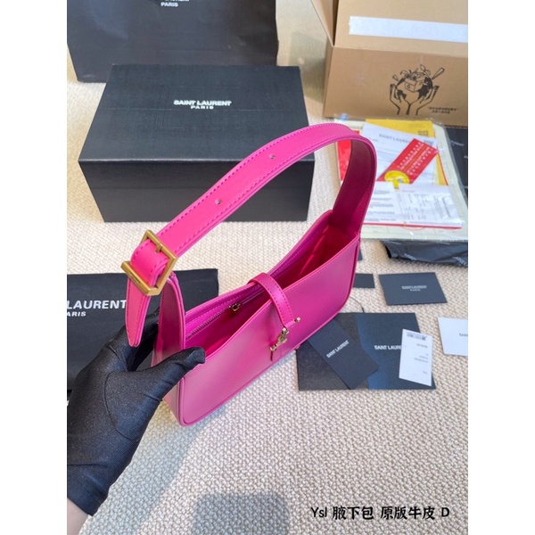 Túi xách Ýsl kẹp nách sz 25 chất da thật