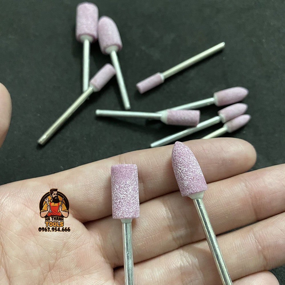 Bộ 10 mũi đá mài mini chân 3ly - Phụ kiện máy khoan mài khắc mini đa năng