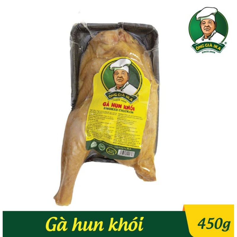 Gà hun khói Ông già Ika khay 450g