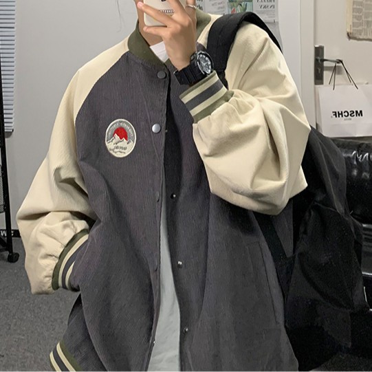 Áo khoác bóng chày dáng rộng phong cách hàn quốc dành cho nam giới trẻ tuổi unisex quần áo