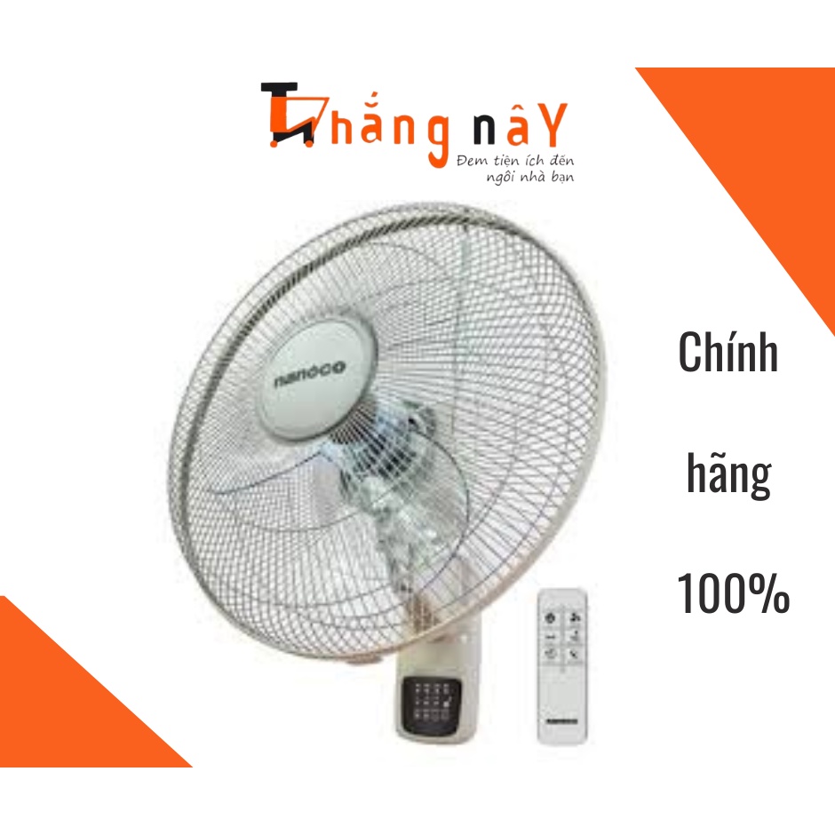 Quạt treo tường có remote Nanoco NWF1612RC-BE/NWF1612RC-G