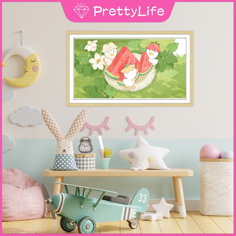 Bộ Tranh Đính Đá 5d Tự Làm Họa Tiết Hoạt Hình 50x30cm Trang Trí Nhà Cửa