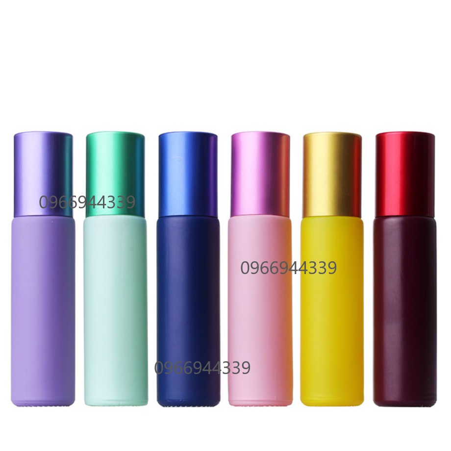 [MỚI VỀ] Chai thủy tinh bi lăn 5ml 10ml cao cấp chiết nước hoa tinh dầu Roller Ball Colorful