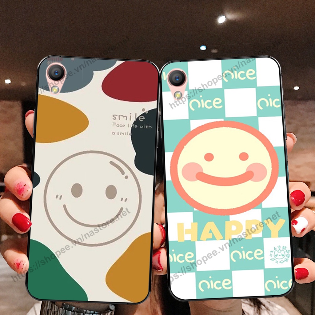 Ốp lưng Oppo A35 / F1 / A37 / Neo 9 / F1 Plus mặt cười, họa tiết caro đơn giản đẹp cute