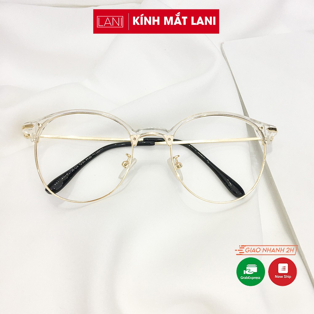 Gọng kính cận nam nữ dáng bầu Vintage, siêu nhẹ dễ phối đồ LANI 2736 lắp mắt cận có độ theo yêu cầu