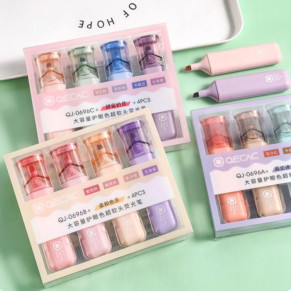 Hộp 4 Bút Đánh Dấu Đầu Xiên Vẽ Tranh Bảo Vệ Mắt