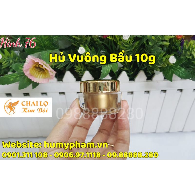 HỦ ĐỰNG KEM FACE VUÔNG BẦU 10g