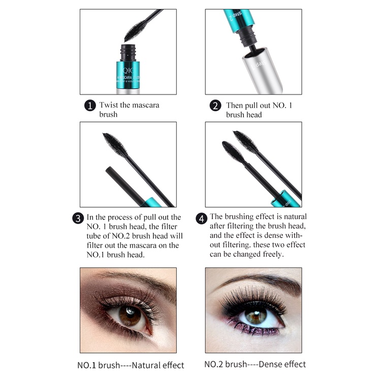 Mascara 4D hai đầu kháng nước chuốt mi cong vút dày và dài hơn hiệu quả
 | BigBuy360 - bigbuy360.vn