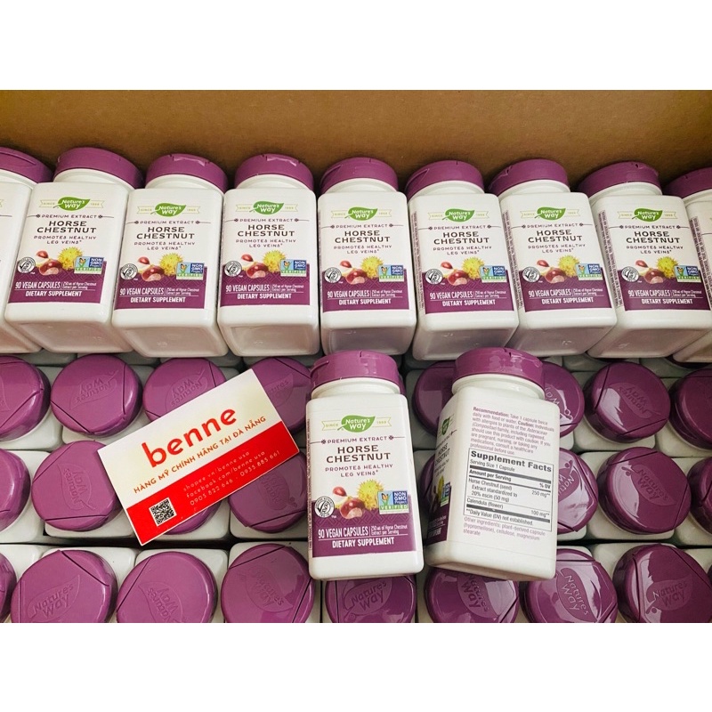 Hỗ Trợ Giãn Tĩnh Mạch Chân HORSE CHESTNUT Nature's Way 90 viên của Mỹ