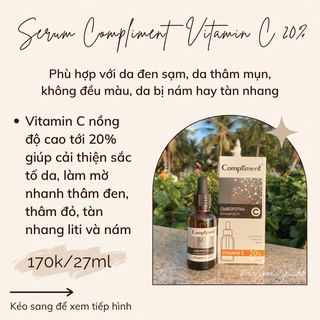 Serum Compliment 20% Vitamin C dưỡng da trắng sáng, mờ thâm