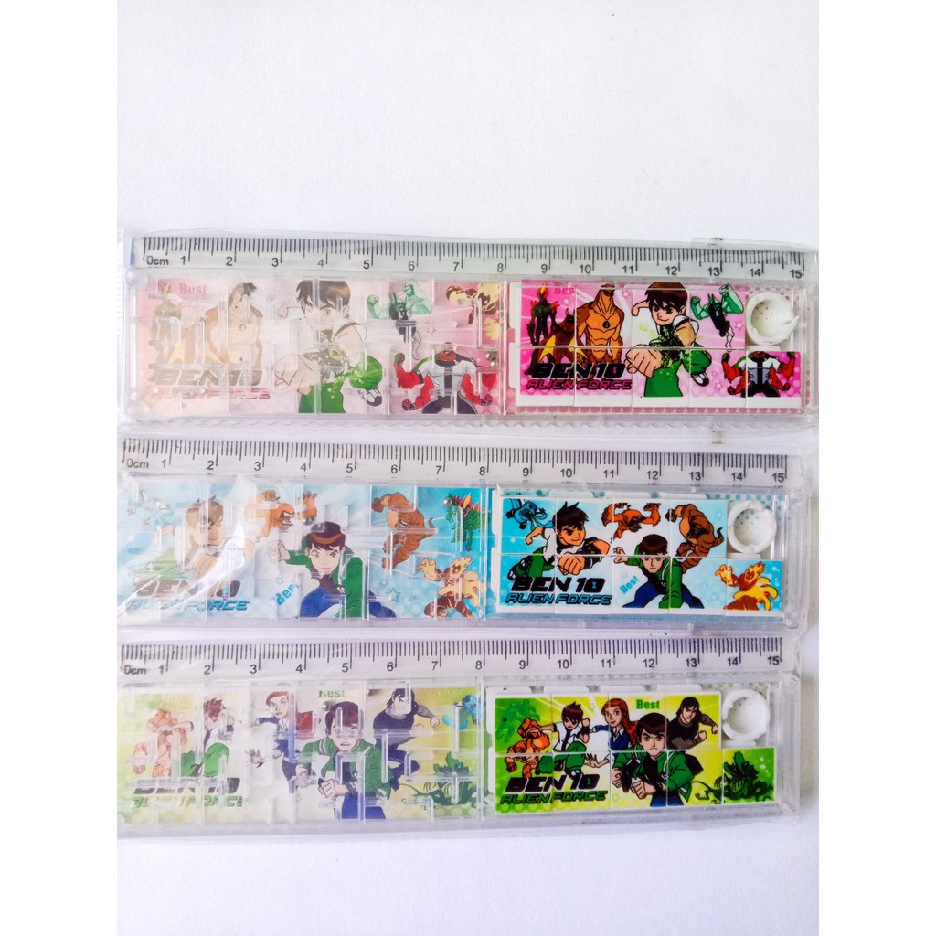 Thước kẻ 15cm, 20cm kèm trò chơi xếp hình và mê cung vui nhộn