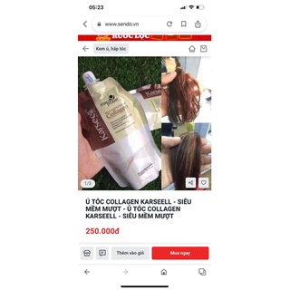 Hấp xã tóc phục hồi Collagen (500ml / túi)