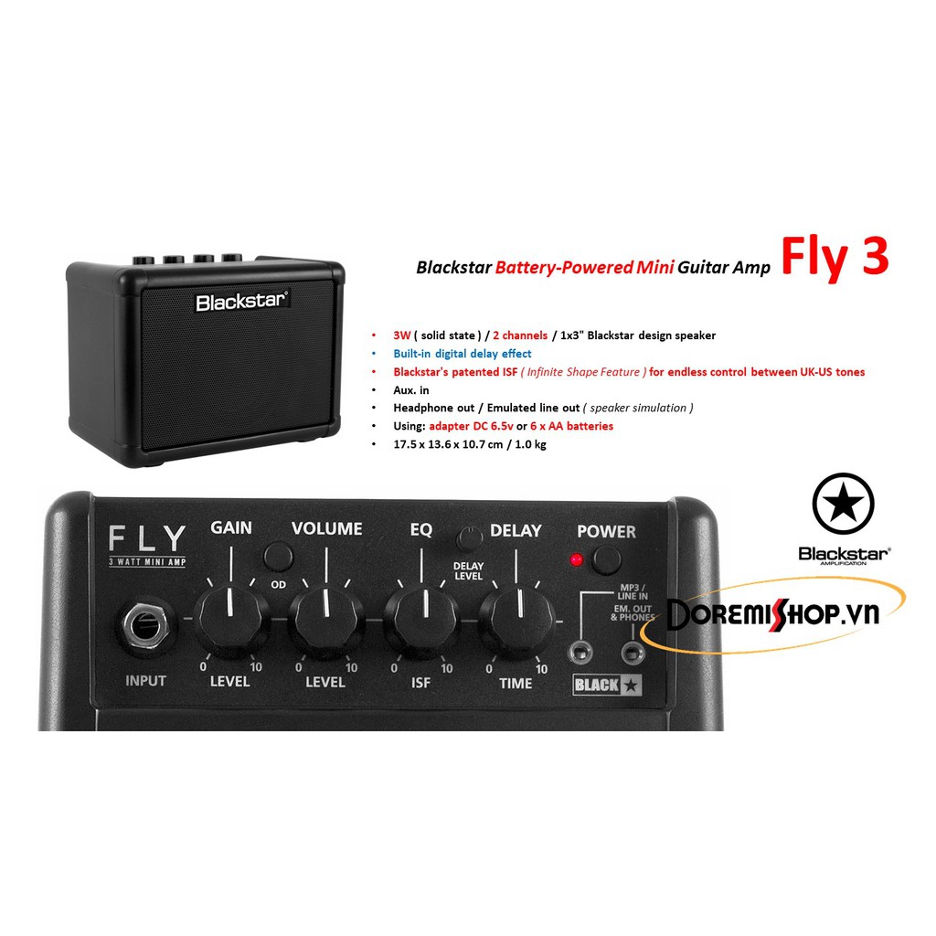 Loa dành cho đàn guitar điện Blackstar Mini Guitar Amp Blackstar FLY 3